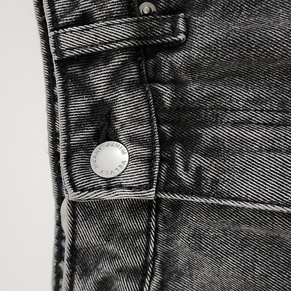 Velvet Heart Women's Effie Denim Midi Skirt Stretch Front Split Frayed Hem Sz 26 - Picture 4 of 16